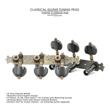 DJ200AB-P6B TENOR Classical Guitar Tuners in Antique Brass