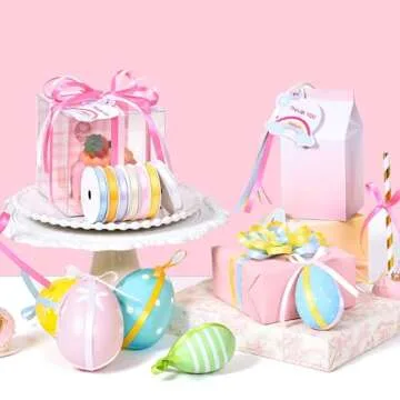 Ribest Double Face Satin Ribbon Set - 100 Yards for Crafting