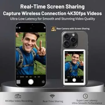OmniMaster Phone Vlog Selfie Monitor Screen for Creators