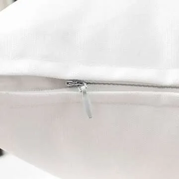 Woaboy Pack of 2 Outdoor Waterproof Decorative Throw Pillow Covers Lumbar Square Pillowcase Solid Cushion Cases for Living Room Chairs Sofa Home Decor White 12x20 inch