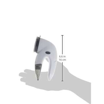 Laundry 360 Portable Fabric Shaver |Triple Blade | Protects Your Clothes | Quickly and Effectively Remove Fluff | Lint | Sweater Saver | White.