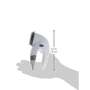 Laundry 360 Portable Fabric Shaver |Triple Blade | Protects Your Clothes | Quickly and Effectively Remove Fluff | Lint | Sweater Saver | White.