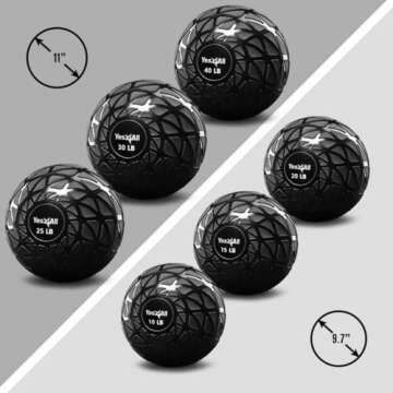 Yes4All Slam Balls 10-40lb Durable Medicine Balls for Workouts