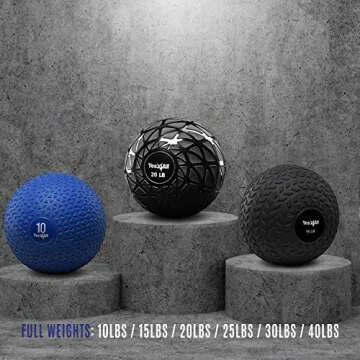 Yes4All Slam Balls 10-40lb Durable Medicine Balls for Workouts