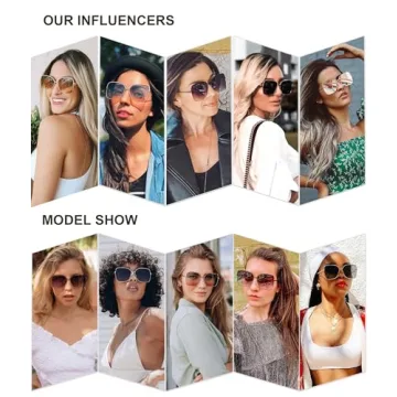 SOJOS Classic Trendy Square Oversized Sunglasses Womens Mens UV400 Big Large Designer Shades SJ1082, Gold/Grey