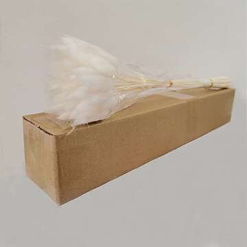 Color Life 110-120 Pcs Dried Natural Flowers Decoration, Dried Rabbit Tail Grass Flowers,Dried Pampas Grass, Used for Home, Wedding, Party, Theme Decoration,16in(Off White)