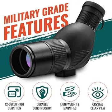 Roxant Blackbird Spotting Scope - Compact 12-36x50 High Definition Zoom