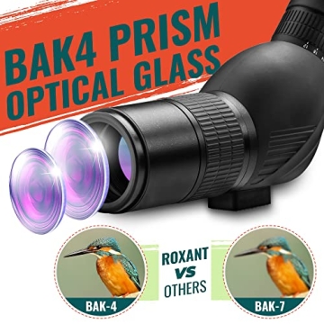 Roxant Blackbird Spotting Scope - Compact 12-36x50 High Definition Zoom