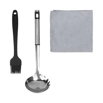 17pcs Backpacking Camping Cookware Kitchen Utensil BBQ Organizer Travel Mess Kit with Water Resistant Case, Cutting Board, Rice Paddle, Tongs, Scissors, Knife, Spork (17pcs (Army Green) [New Vision])