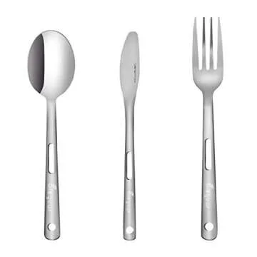 17pcs Backpacking Camping Cookware Kitchen Utensil BBQ Organizer Travel Mess Kit with Water Resistant Case, Cutting Board, Rice Paddle, Tongs, Scissors, Knife, Spork (17pcs (Army Green) [New Vision])