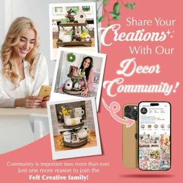 Rustic Wood Two Tier Serving Tray for Home Decor