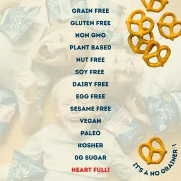 Savor by Suzie, Gluten-Free Pretzel Twists - Grain Free, Nut Free, Non-GMO Vegan, Sugar-Free Paleo Snacks, Sea Salt, 6-pack, 6.5oz