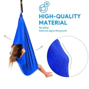 Satisure Sensory Swing, Therapy Swing for Kids & Adults, Cuddle Swing Indoor Outdoor, Swing Hammock ...