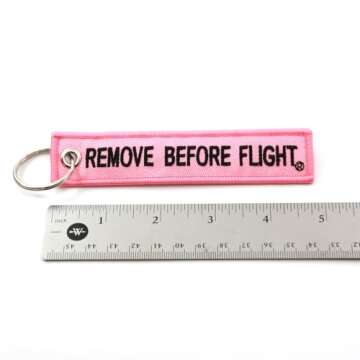 Rotary13B1 - Remove Before Flight Keychain - Pink: A Must-Have Accessory for Aviation Enthusiasts