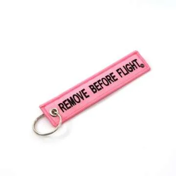 Rotary13B1 Remove Before Flight Keychain Pink Stylish Accessory