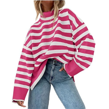 Trendy Long Sleeve Knit Pullover Sweaters for Women - S to 2XL Loose Fit