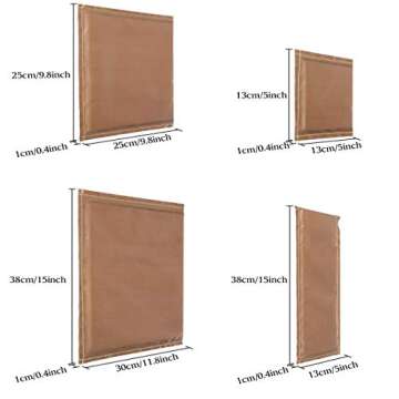 4 Pack Heat Press Pillow Heat Transfer Pressing Pillows Teflon Sheets for Heat Press Mats Reusable and Heat Resistant for Screen Print, Sublimation Projects, Pressing Shirts, 4 Sizes