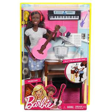 Barbie Musician Doll Playset with Keyboard and Guitar
