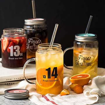 Hiware 5-Piece Reusable Glass Straws Set for Eco-Friendly Sipping