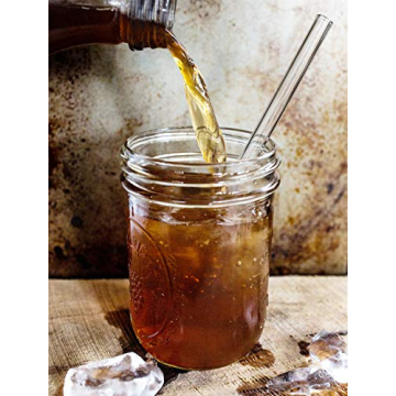 Hiware 5-Piece Reusable Glass Straws Set for Eco-Friendly Sipping