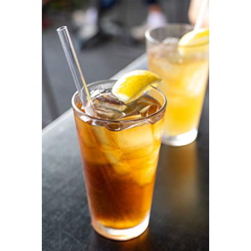Hiware 5-Piece Reusable Glass Straws Set for Eco-Friendly Sipping