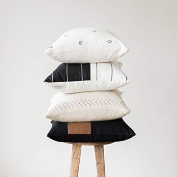 Woven Nook Modern 18x18 Boho Pillow Covers Set of 4