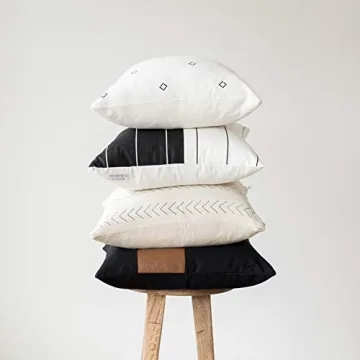 Woven Nook Modern 18x18 Boho Pillow Covers Set of 4