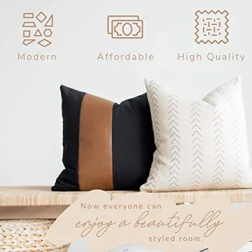 Woven Nook Modern 18x18 Boho Pillow Covers Set of 4