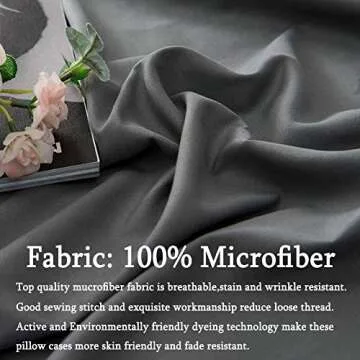 SONORO KATE Luxury Pillowcase Set Dark Grey 1800 Thread Count