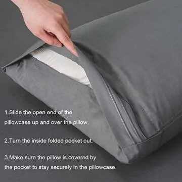 SONORO KATE Luxury Pillowcase Set Dark Grey 1800 Thread Count