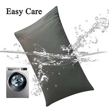 SONORO KATE Luxury Pillowcase Set Dark Grey 1800 Thread Count