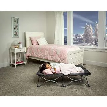 Regalo My Cot Portable Travel Bed, Includes Fitted Sheet, Grey, 1 Count (Pack of 1)