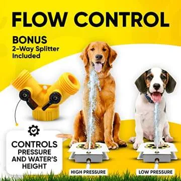 Dog Outdoor Fountain Step On, Dog Sprinkler Paw Activated, Drinking Pet Dispenser, Provides Fresh Water, Sturdy, Easy to Use by Trio Gato