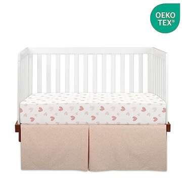 Bedward 100 Percent Cotton Baby Crib Bedding Set - 3 Piece Set with Quilt and Sheet