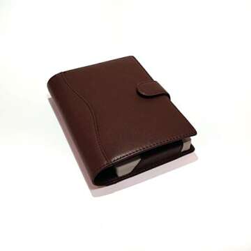 Playing Card Case - Fits Two Decks - Vegan Leather - Space for Pen and Notepad - Poker Case (Brown)