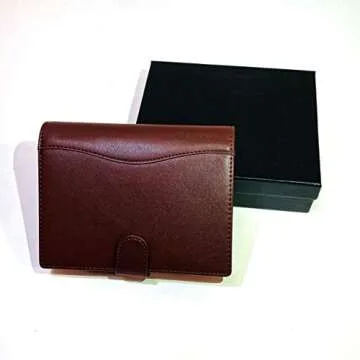 Playing Card Case - Fits Two Decks - Vegan Leather - Space for Pen and Notepad - Poker Case (Brown)