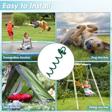 Durable FEED GARDEN Spiral Ground Anchors - 4 Pack