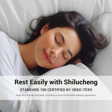 Shilucheng Queen Cooling Sheets - Soft Bamboo Blend Set