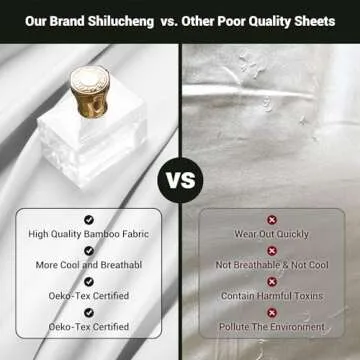 Shilucheng Queen Cooling Sheets - Soft Bamboo Blend Set