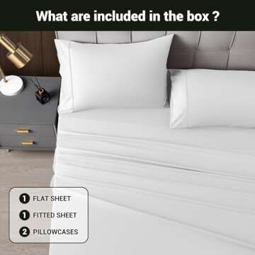 Shilucheng Queen Cooling Sheets - Soft Bamboo Blend Set