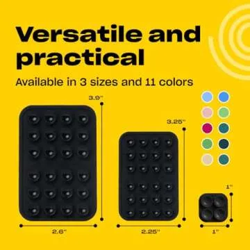 OCTOBUDDY Mini Silicone Suction Phone Case Adhesive Mounts - Hands-Free, Strong Grip Holder for Selfies and Videos - Durable, Easy to Use - iPhone and Android Compatible - 6 x 1" x 1", Darth Vader