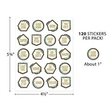 Teacher Created Resources Eucalyptus Stickers, Pack of 120