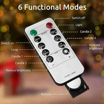 koopower 40 Pack LED Battery Powered Christmas Tree Candles, LED Taper Candles with Timer, Remote, Clips, for Halloween Chirstmas Tree Party Decorations Wedding/Birthday