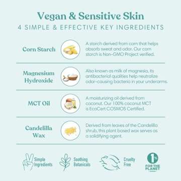 HUMBLE BRANDS Vegan Deodorant for Sensitive Skin - Moroccan Rose