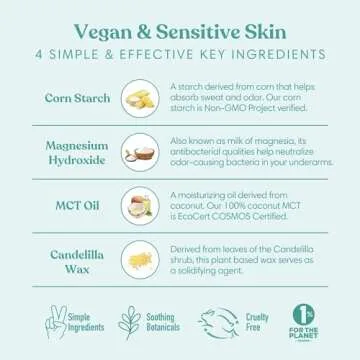 HUMBLE BRANDS Vegan Deodorant for Sensitive Skin - Moroccan Rose