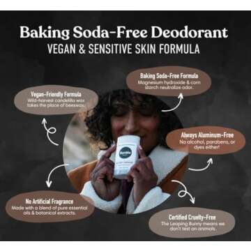 HUMBLE BRANDS Vegan Deodorant for Sensitive Skin - Moroccan Rose