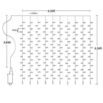 amadecohome Curtain Lights, Pink Room Decor 8 Modes LED String Lights for Garden, Teen Girls' Room, Party, Window, Wall and Valentines Day Decor