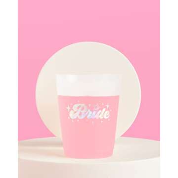 xo, Fetti Bachelorette Party Decorations Last Disco Reusable Cups - 16 Frost Flex Cups | 70s Disco Bach Bridal Shower Gift, Cowgirl Bride Bridesmaid Favors