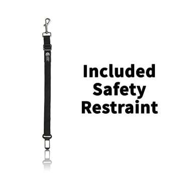 Birsppy Pet Front Seat Cover for Dogs, Luxury Edition, Heavy Duty & Waterproof, Fits Cars, SUVs, Trucks, Washable, Non-Slip, Quilted, Padded, Black, Dog Safety Belt Included