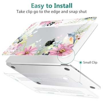 May Chen MacBook Air 13.6" Case - Retro Butterflies Protection